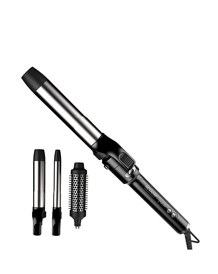 Revamp 3-in-1 Rotating Hair Styler Black - Revamp