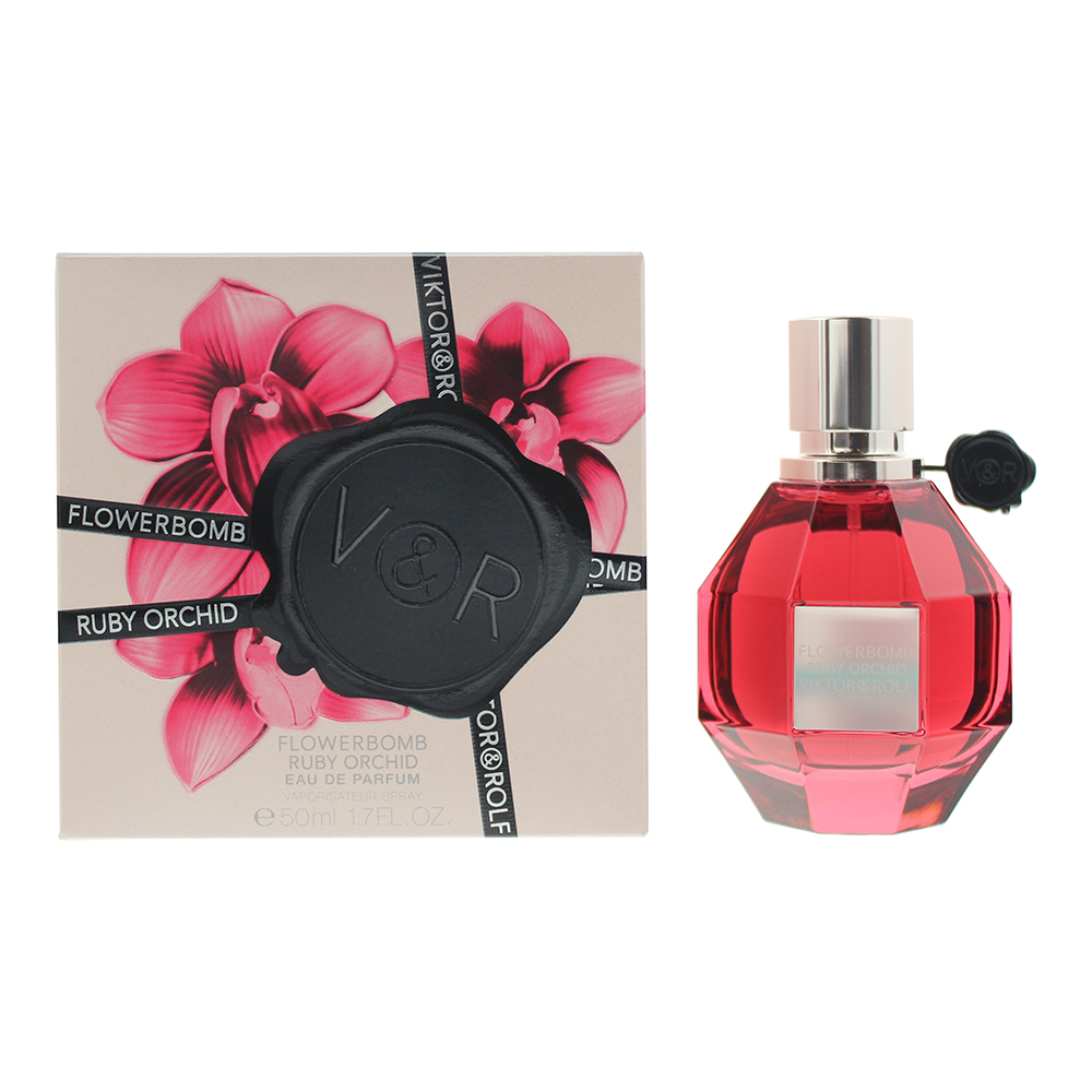 Viktor & Rolf Womens Flowerbomb Ruby Orchid Eau de Parfum 50ml Spray for Her - Peach - One Size