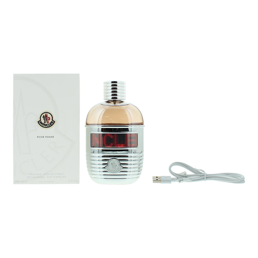 Moncler Womens Pour Femme Refilable With Led Screen Eau De Parfum 150ml Spray For Her - NA - One Size