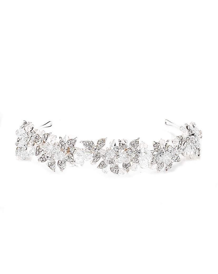 Jon Richard Silver Leaf & Bead Headband Silver - Jon Richard