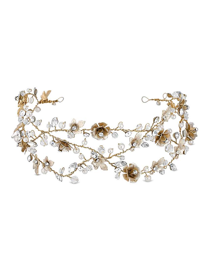 Jon Richard Sienna Gold Floral Hair Vine Gold - Jon Richard