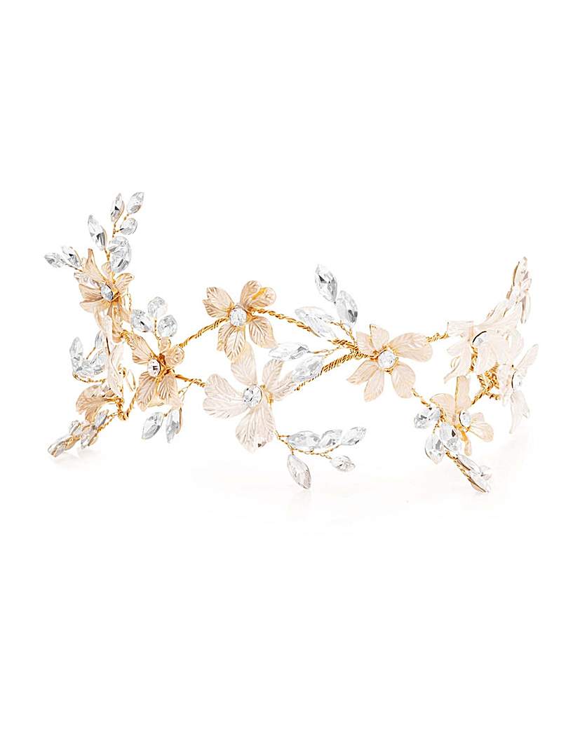 Jon Richard Two Tone Floral Hair Slide Multi - Jon Richard