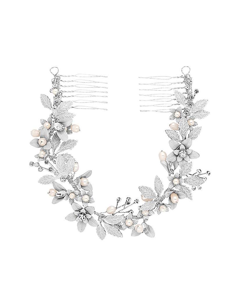 Jon Richard Crystal Double Comb Silver - Jon Richard